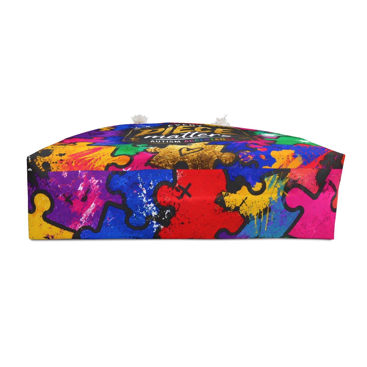 Every Piece Matters Autism Acceptance Tote Bag | Colorful Puzzle Piece Shoulder Bag | Autism Mom Gift | Neurodiversity Advocate Tote