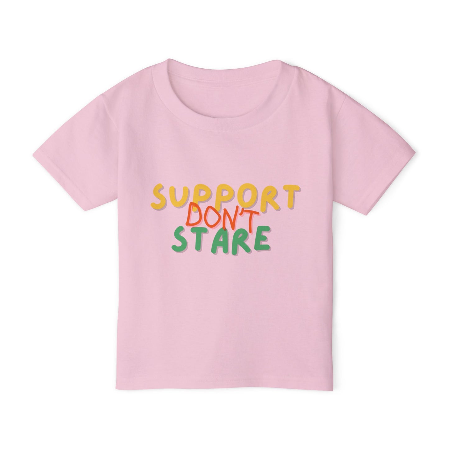 "Support Don't Stare" Toddler Awareness Tee - Fun, Empowering Design for Kids