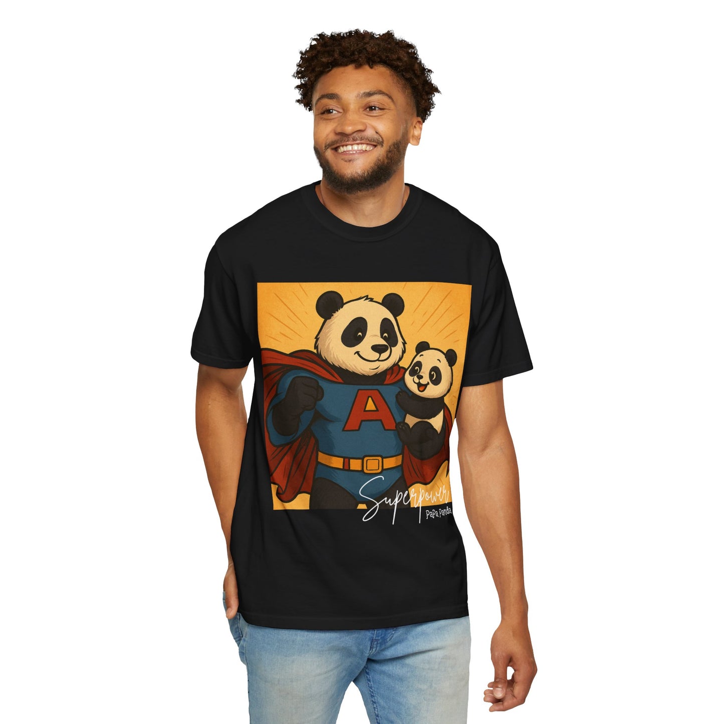 Every Hero Doesn’t Wear a Cape Panda T-Shirt, Gift for Dads, Father's Day Apparel, Unisex Graphic Shirt, Funny Gift