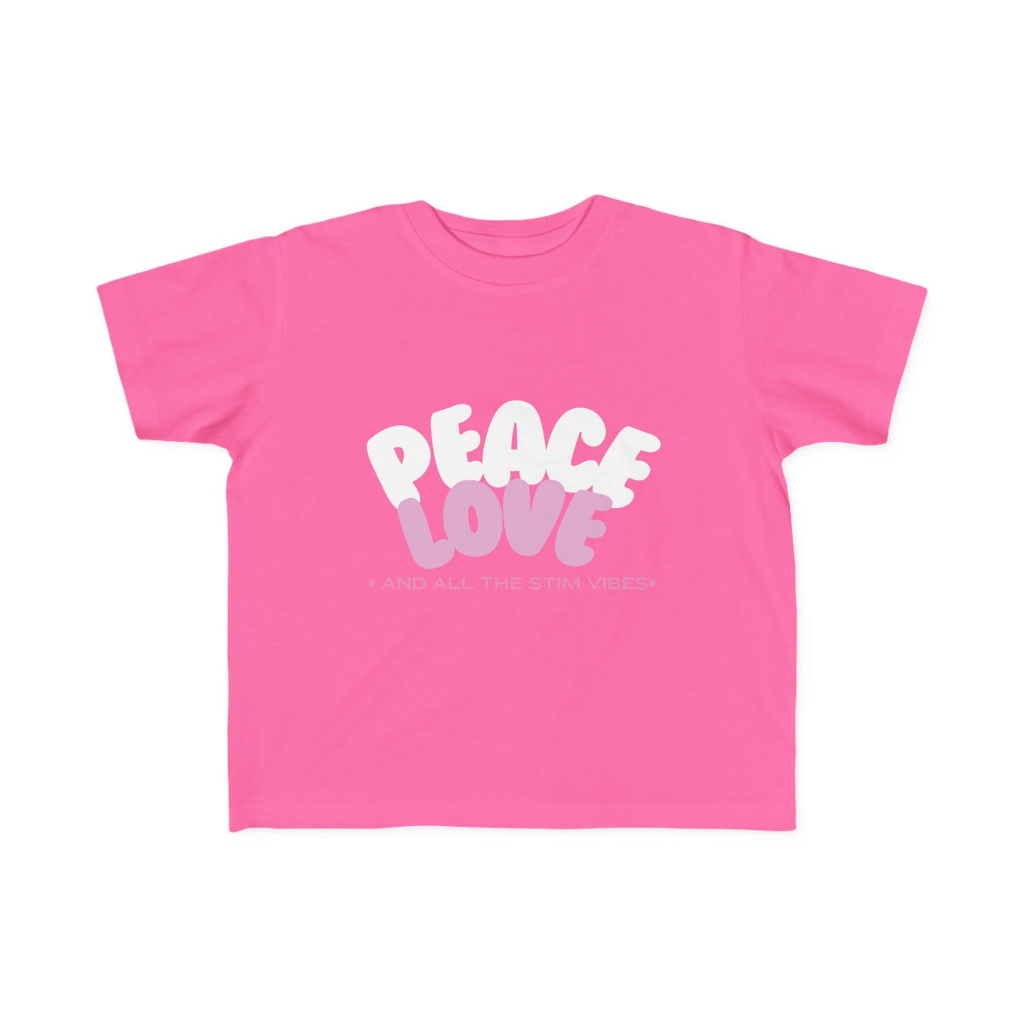 "Peace Love and All the Stim Vibes" Toddler Awareness Tee