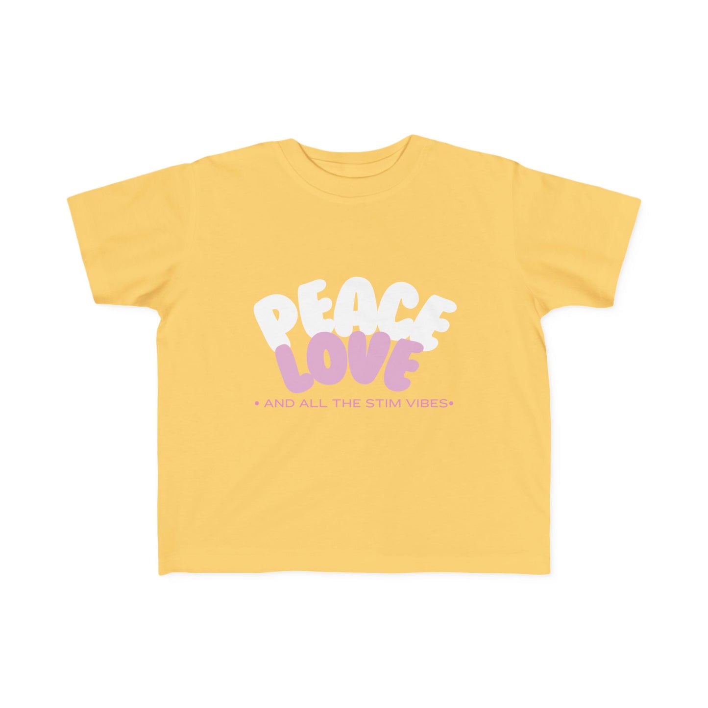 "Peace Love and All the Stim Vibes" Toddler Awareness Tee