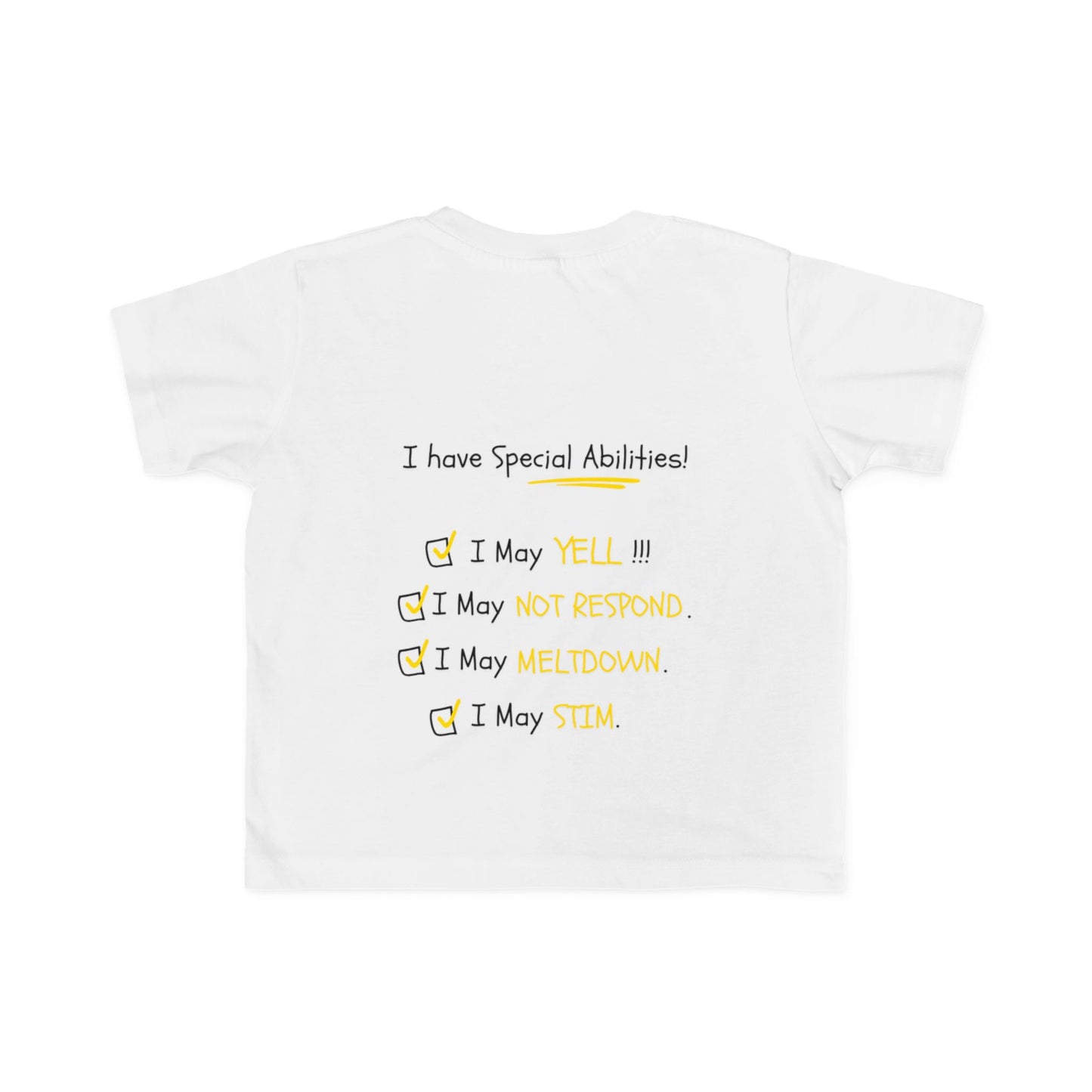 "I Am Not Bad" & Special Abilities" Toddler Awareness Tee