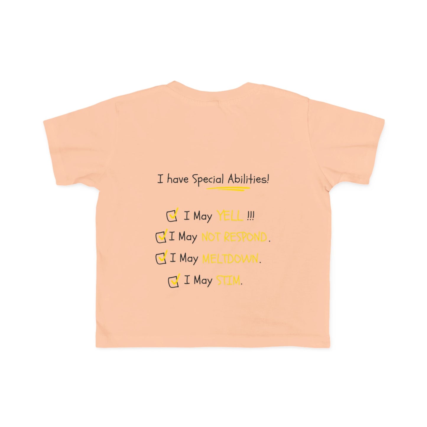 "I Am Not Bad" & Special Abilities" Toddler Awareness Tee