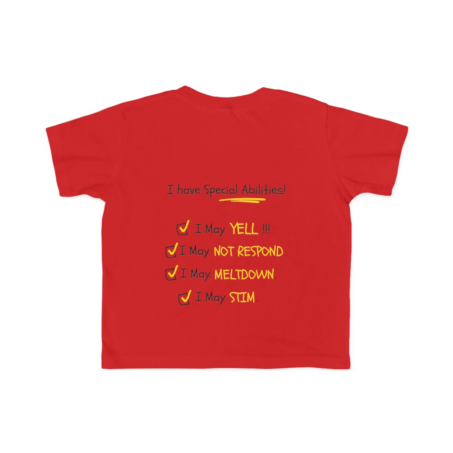 "I Am Not Bad" & Special Abilities" Toddler Awareness Tee