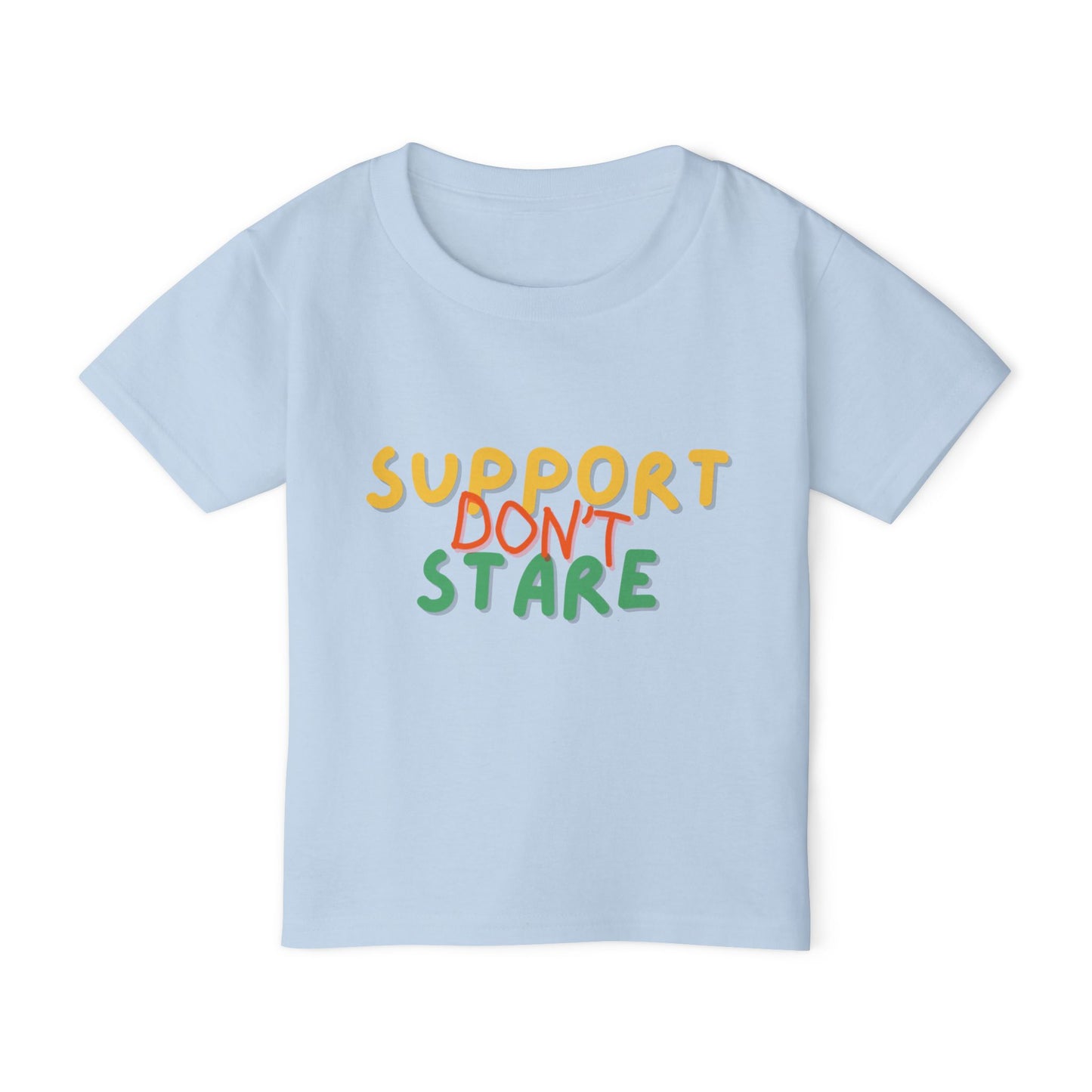 "Support Don't Stare" Toddler Awareness Tee - Fun, Empowering Design for Kids