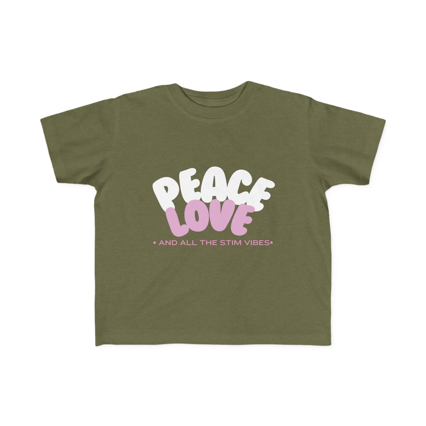 "Peace Love and All the Stim Vibes" Toddler Awareness Tee