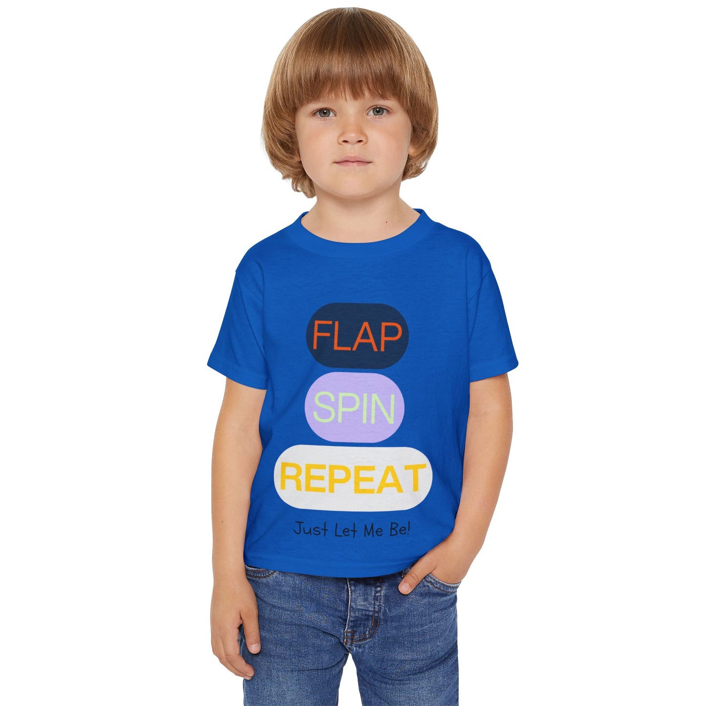"Flap Spin Repeat! Just Let Me Be" Toddler Awareness Tee