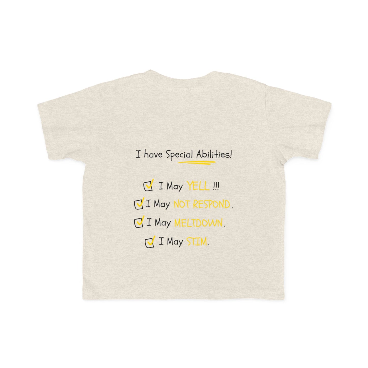 "I Am Not Bad" & Special Abilities" Toddler Awareness Tee