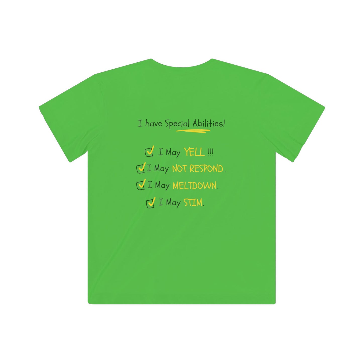 "I Am Not BAD' & 'I Have Special Abilities!" Kids Awareness Tee