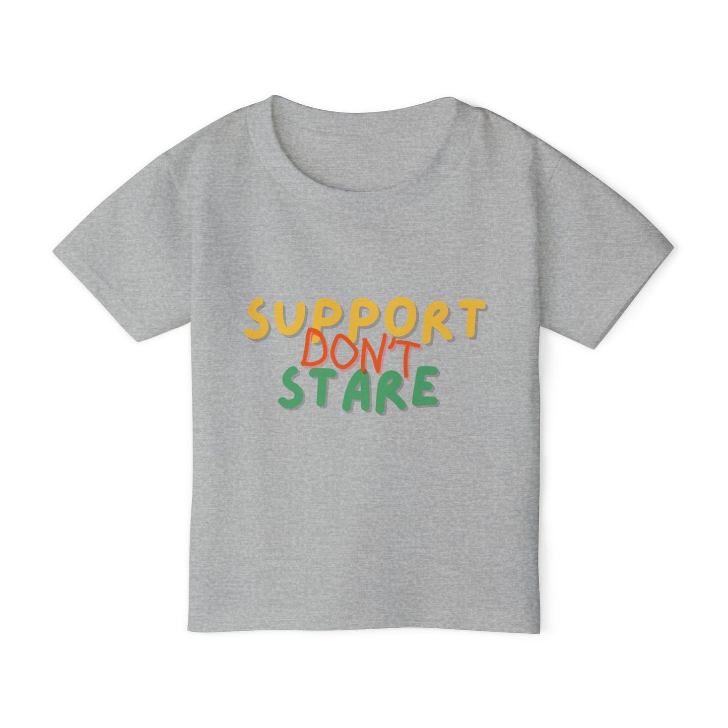 "Support Don't Stare" Toddler Awareness Tee - Fun, Empowering Design for Kids
