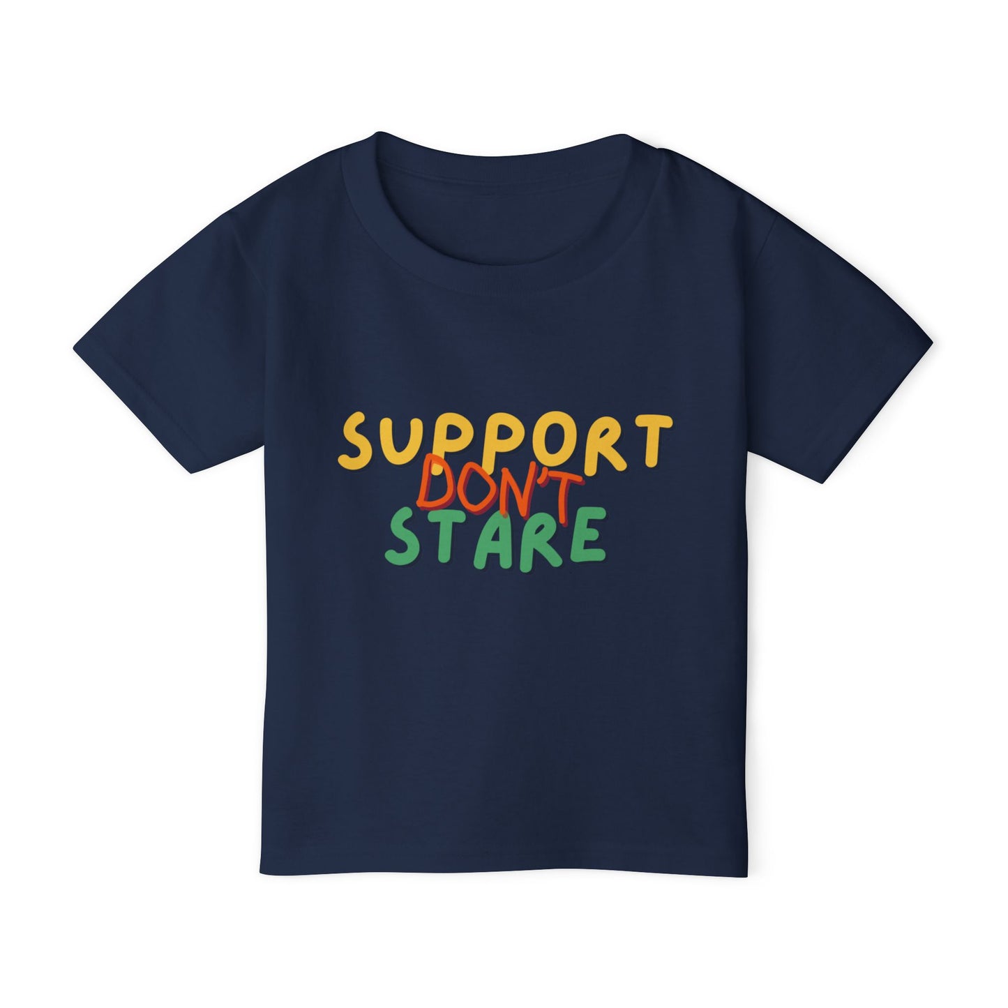 "Support Don't Stare" Toddler Awareness Tee - Fun, Empowering Design for Kids