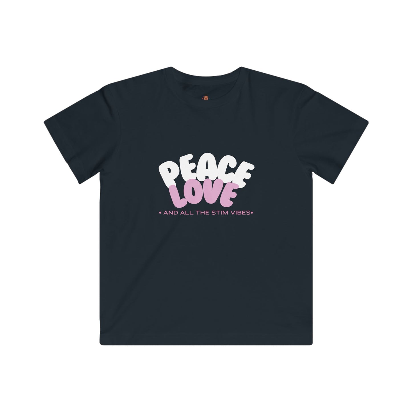 "Peace & Love and All of the Stim Vibes" Youth Awareness Tee