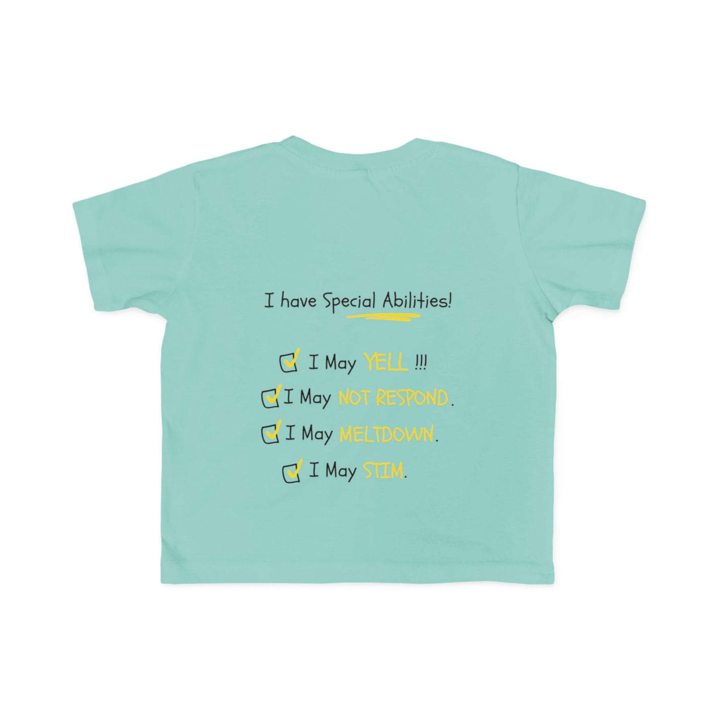 "I Am Not Bad" & Special Abilities" Toddler Awareness Tee