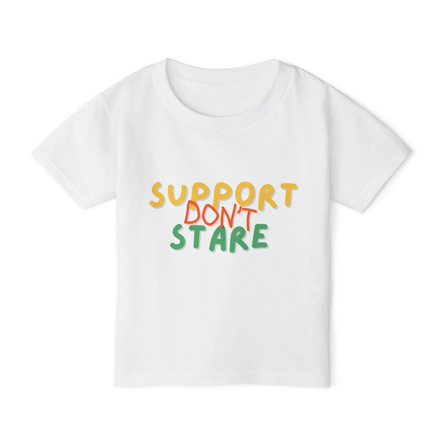 "Support Don't Stare" Toddler Awareness Tee - Fun, Empowering Design for Kids