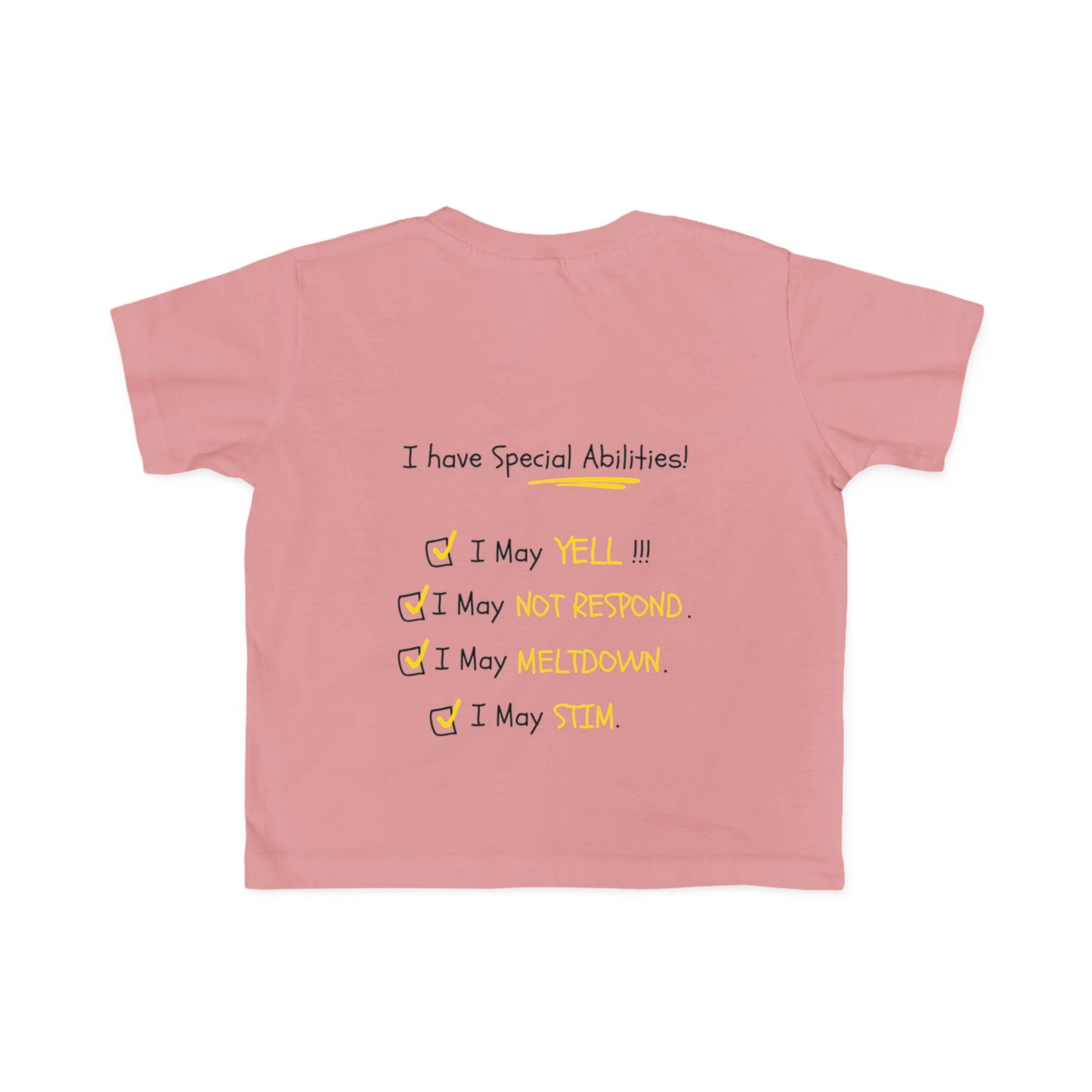 "I Am Not Bad" & Special Abilities" Toddler Awareness Tee