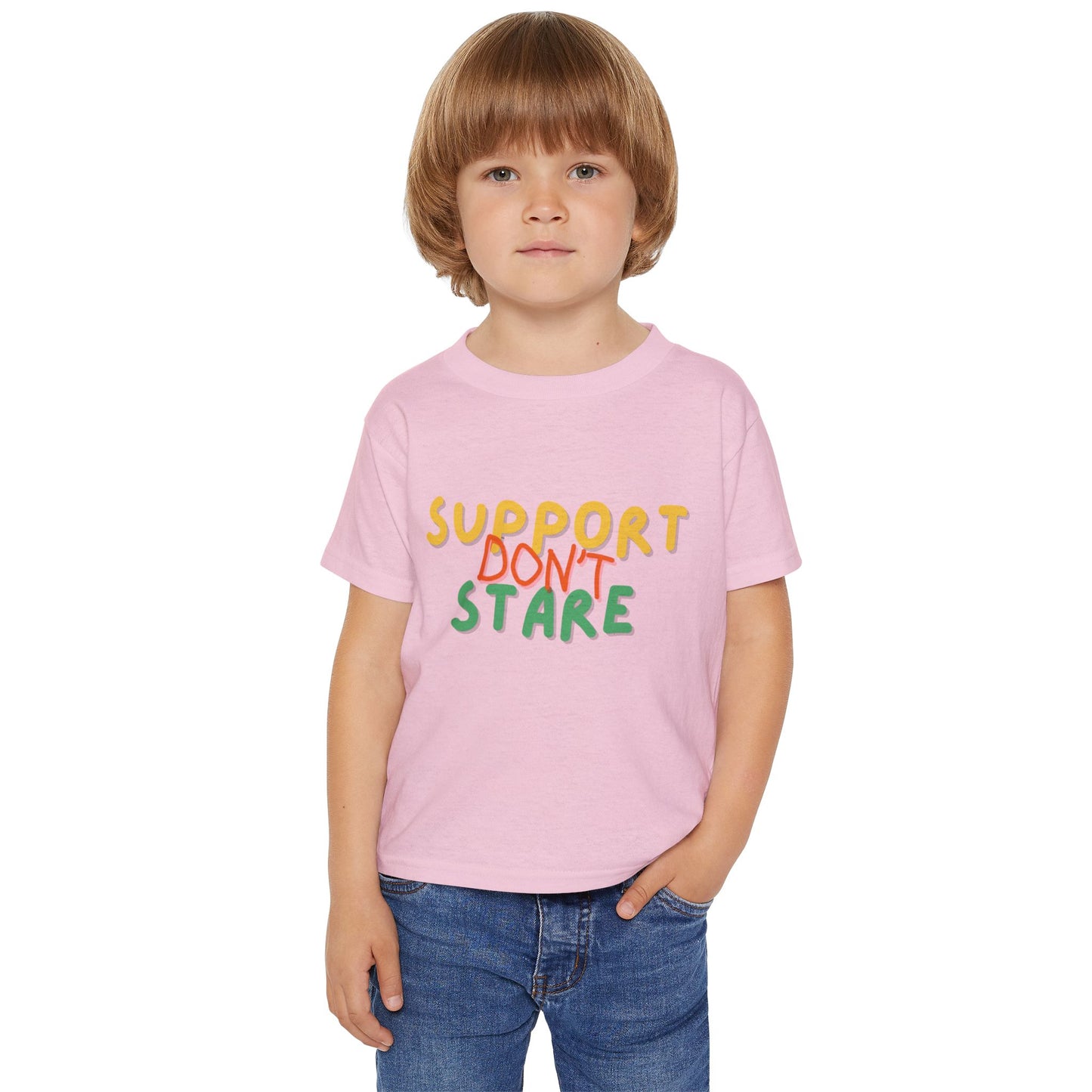"Support Don't Stare" Toddler Awareness Tee - Fun, Empowering Design for Kids