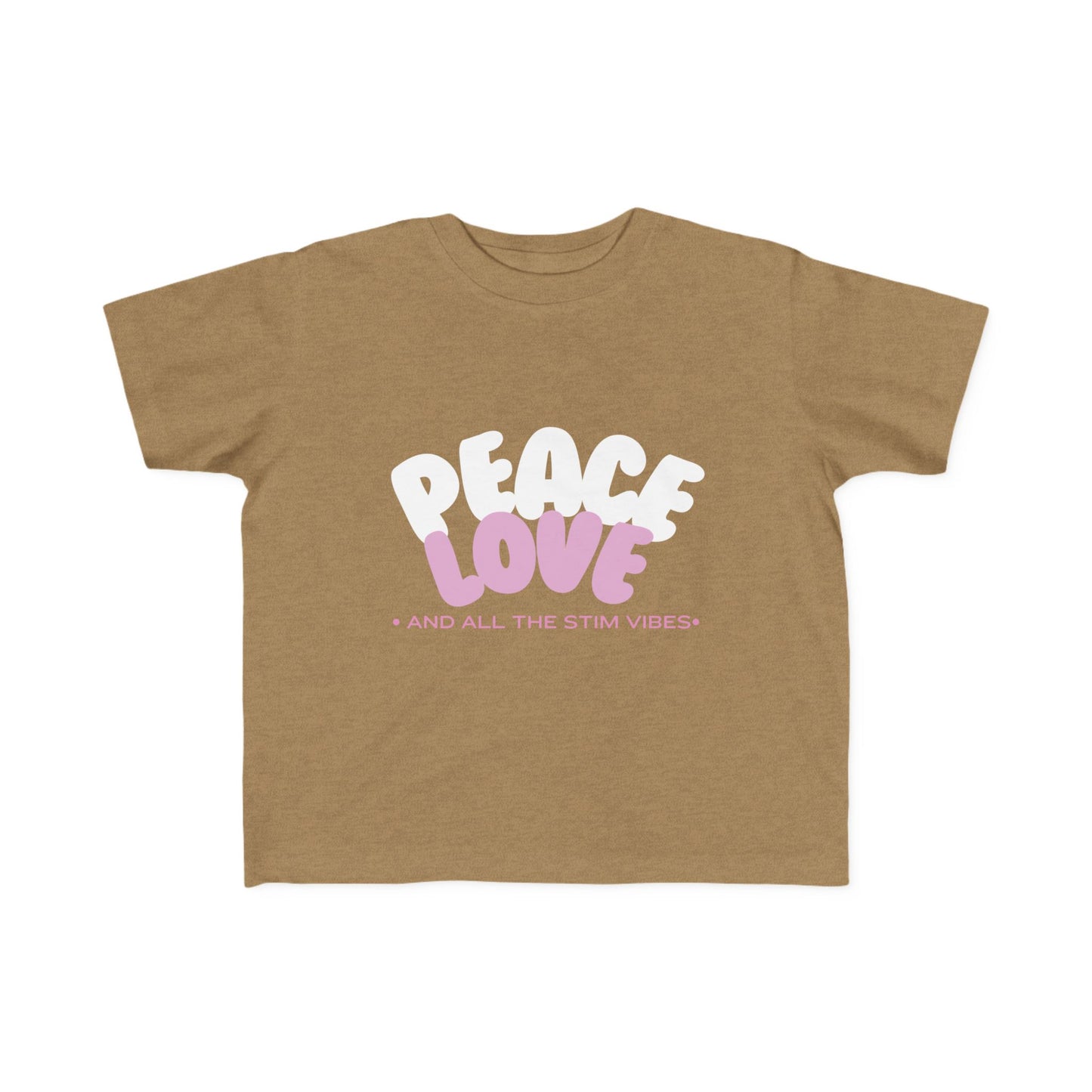 "Peace Love and All the Stim Vibes" Toddler Awareness Tee