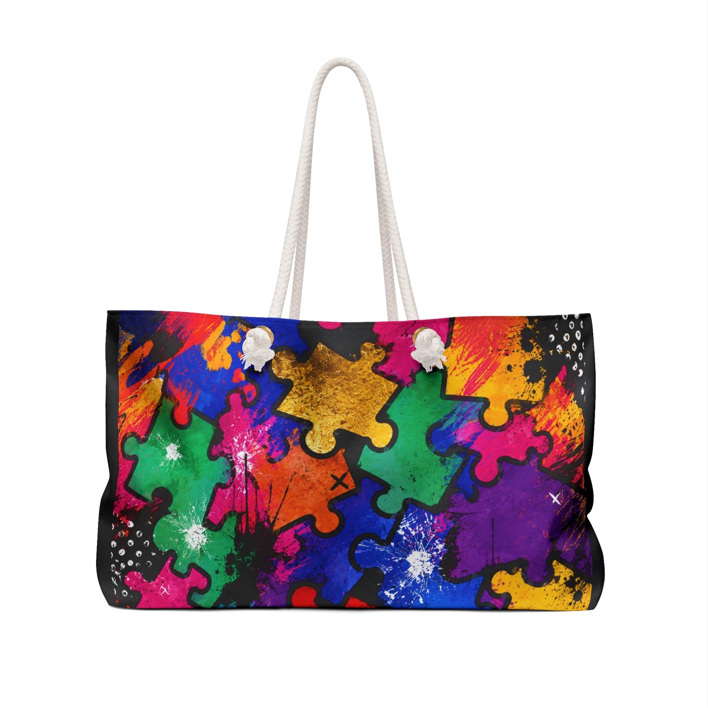 Every Piece Matters Autism Acceptance Tote Bag | Colorful Puzzle Piece Shoulder Bag | Autism Mom Gift | Neurodiversity Advocate Tote
