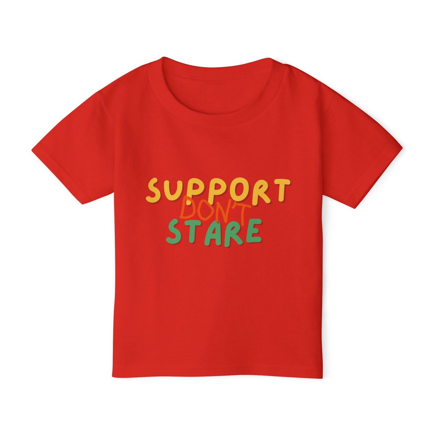 "Support Don't Stare" Toddler Awareness Tee - Fun, Empowering Design for Kids