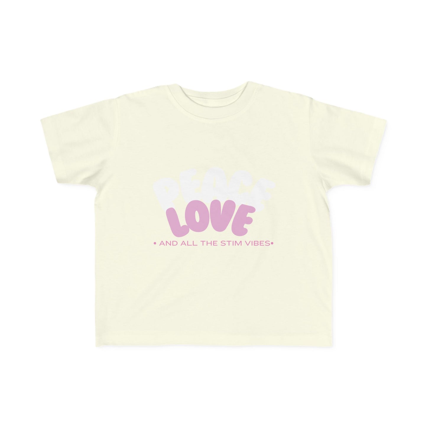 "Peace Love and All the Stim Vibes" Toddler Awareness Tee