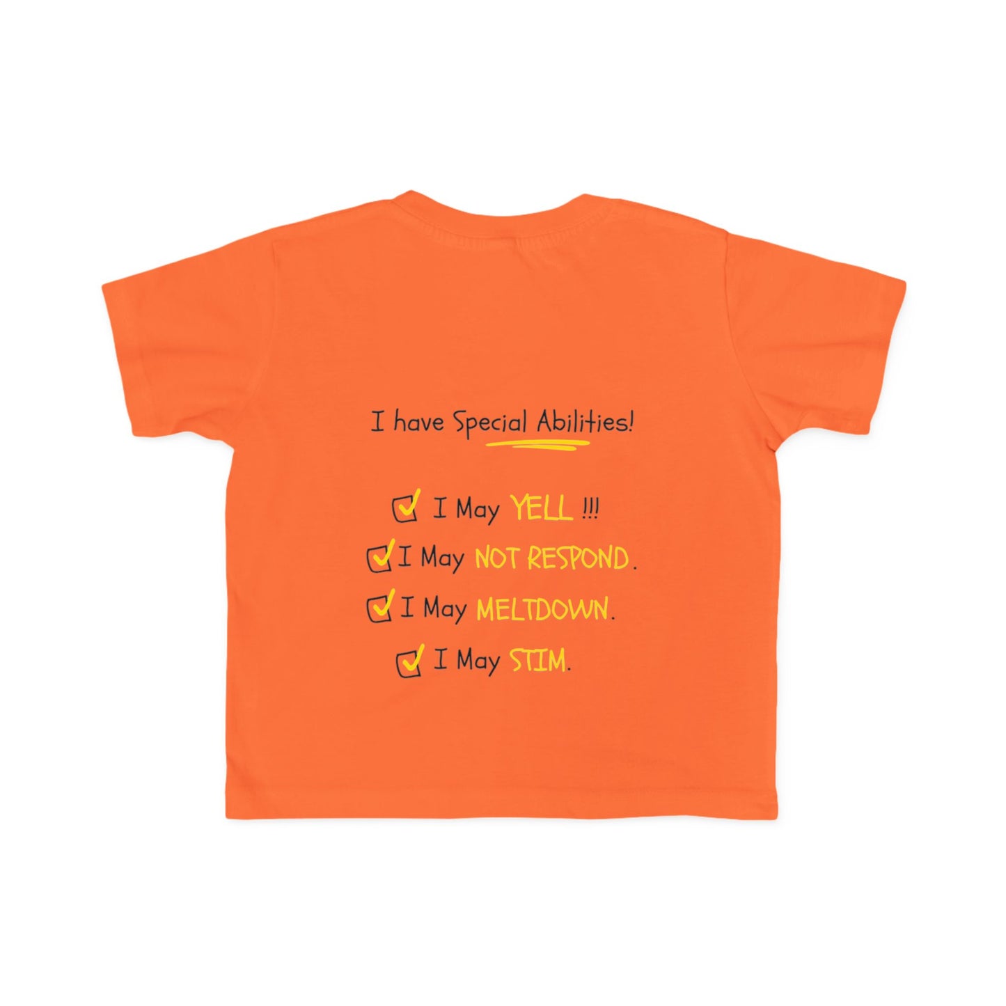"I Am Not Bad" & Special Abilities" Toddler Awareness Tee